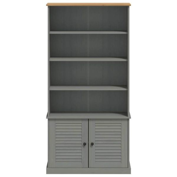 Етажерка за книги VIGO сива 85x35x170 см бор масив