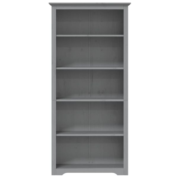 Етажерка за книги BODO сива 82x40x173 см бор масив 5 нива