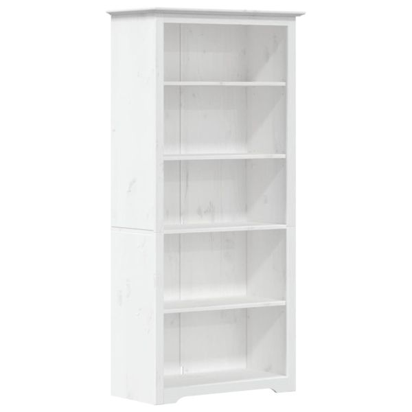 Етажерка за книги BODO бяла 82x40x173 см бор масив 5 нива