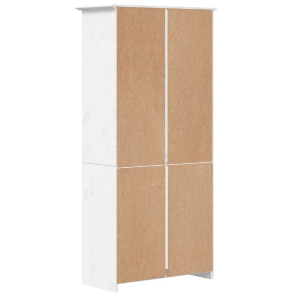 Етажерка за книги BODO бяла 82x40x173 см бор масив 5 нива