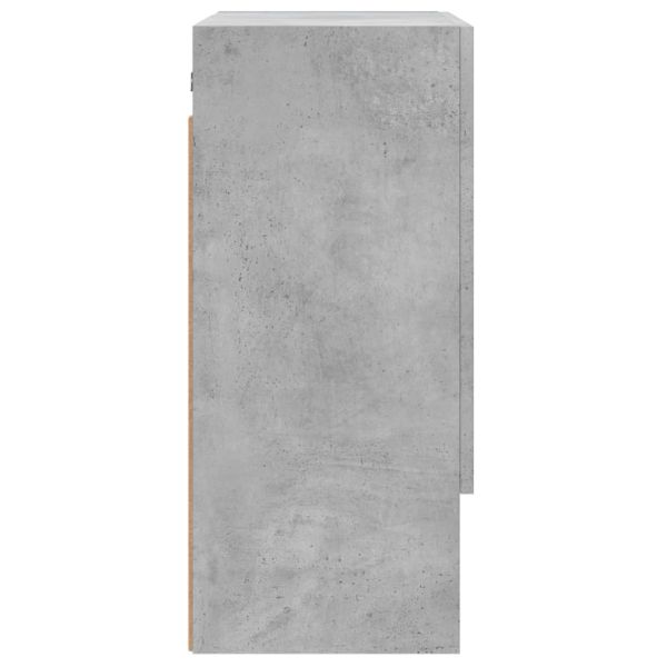 Стенен шкаф, бетонно сив, 60x31x70 см, инженерно дърво