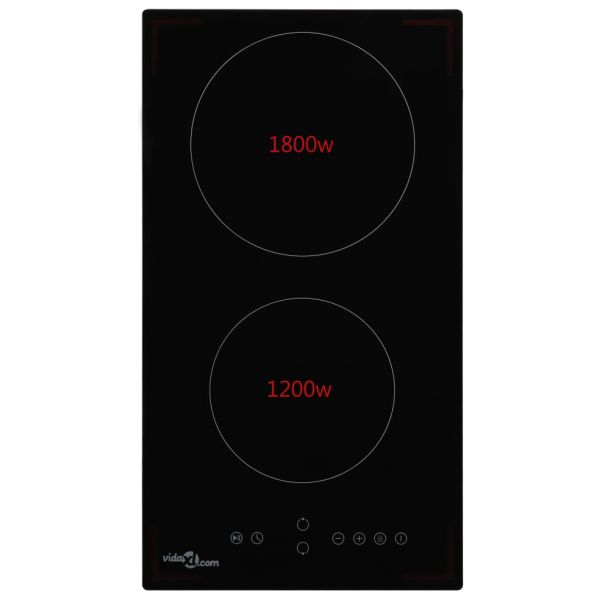 Керамичен плот с 2 котлона, сензорен контрол, 3000 W