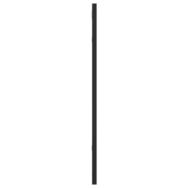 Стенно огледало, черно, 50x60 см, правоъгълно, желязо