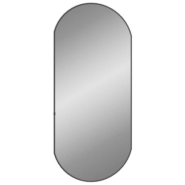 Стенно огледало черно 90x40 см овално