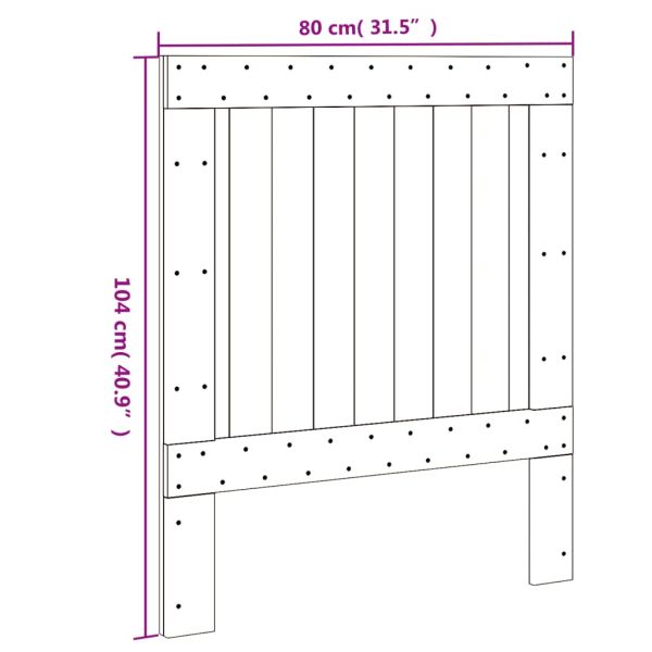 Горна табла, 80x104 см, бор масив