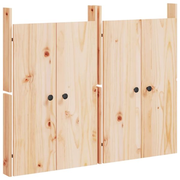 Кухненски вратички за открито, MEPPEL, 2 бр, 50x9x82 см, бор масив