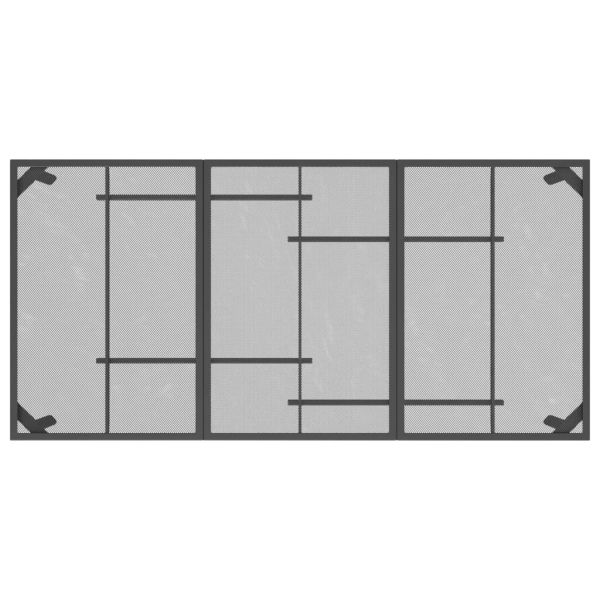 Градински трапезен комплект от 9 части, антрацит, метална мрежа