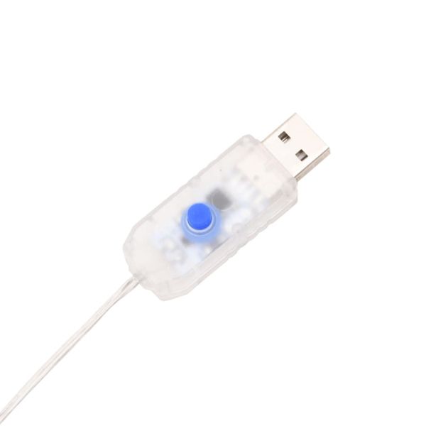 Коледна лампа тип „ледулка“ 200 LED диода, студено бяла, 20 м, акрил, PVC