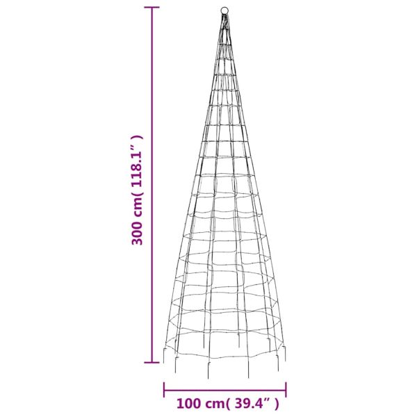 LED коледна елха 550 LED синьо 300 см