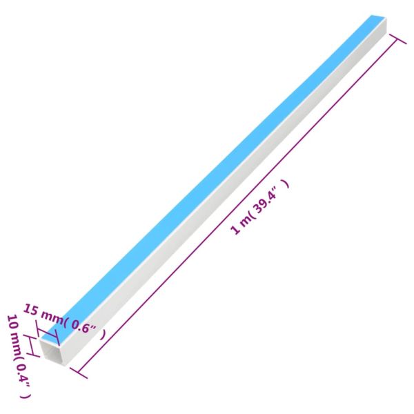 Кабелен канал самозалепващ 15x10 мм 10 м PVC