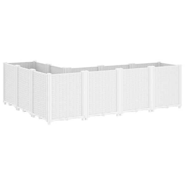 Градински сандък, бял, 160x120x53 см, PP