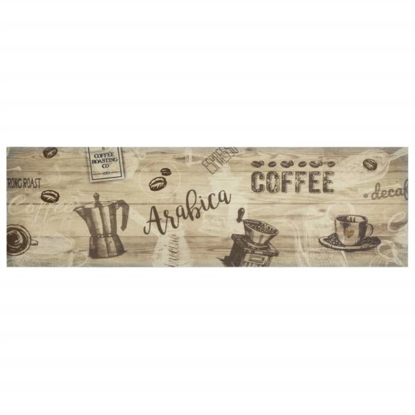 Кухненско килимче, миещо, Coffee, кафяво, 45x150 см, кадифе