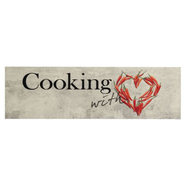 Кухненско килимче, миещо, Cooking пипер, 45x150 см, кадифе