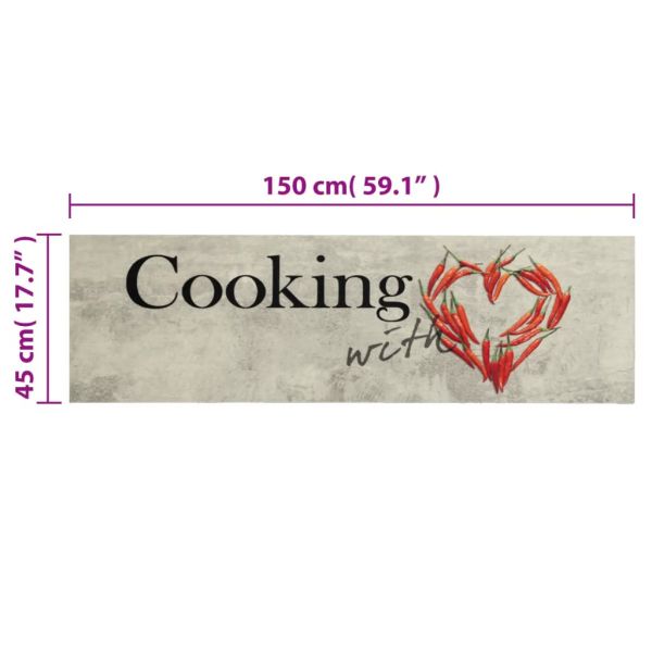Кухненско килимче, миещо, Cooking пипер, 45x150 см, кадифе