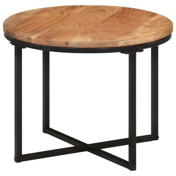 Маса за кафе 45x45x35 см акация масив и желязо