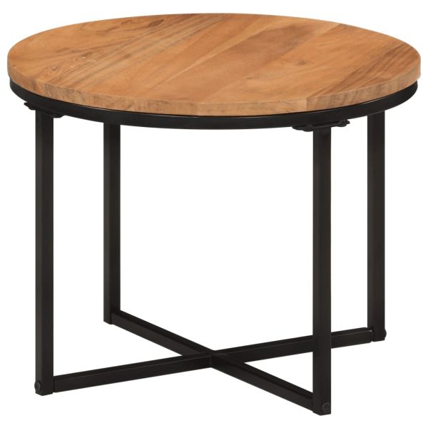 Маса за кафе 45x45x35 см акация масив и желязо