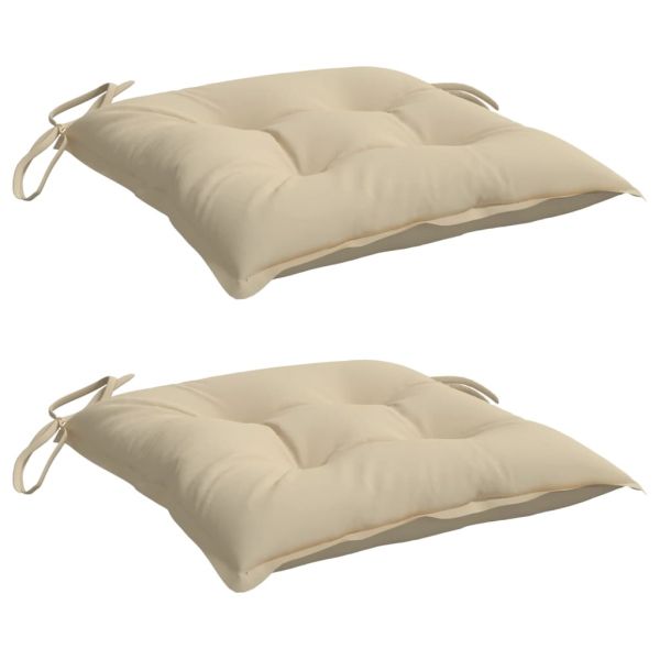 Възглавници за палети 2 бр бежови 50x50x7 см Оксфорд плат