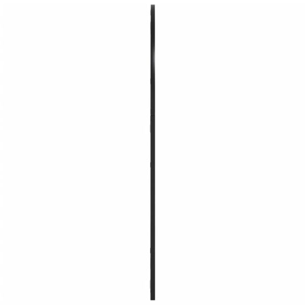 Стенно огледало, черно, 80x100 см, арка, желязо