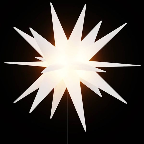 Коледни лампи с шипове, 3 бр, LED, сгъваеми,бяла, 35 см