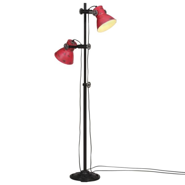 Подова лампа 25 W винтидж състарено червено 25x25x90/140 см E27