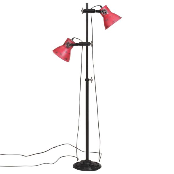 Подова лампа 25 W винтидж състарено червено 25x25x90/140 см E27