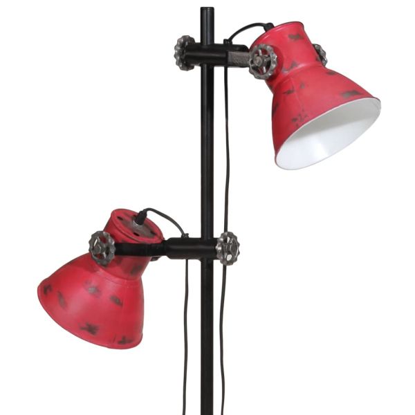 Подова лампа 25 W винтидж състарено червено 25x25x90/140 см E27