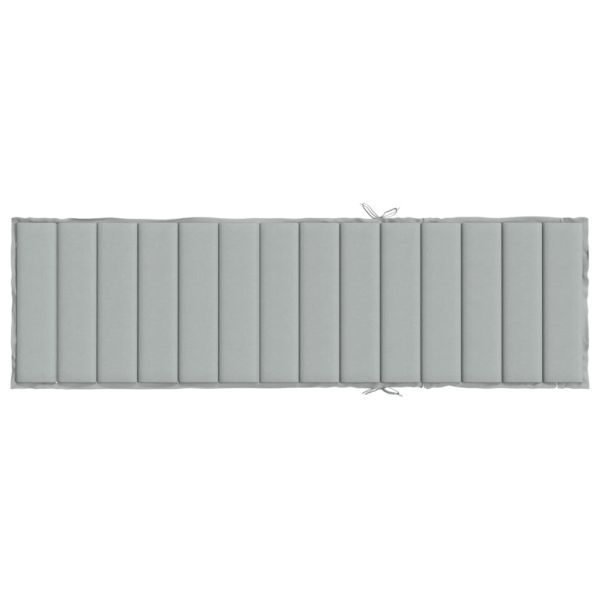 Шалте за шезлонг, меланж светлосиво, 200x60x4 см, плат