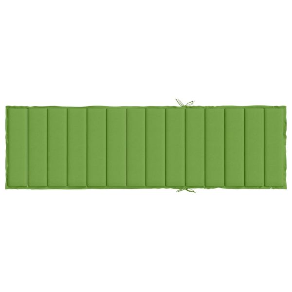 Шалте за шезлонг, меланж зелено, 200x60x4 см, плат