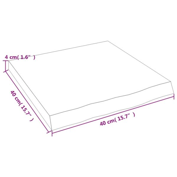 Плот за баня светлокафяв 40x40x(2-4) см обработено дърво масив