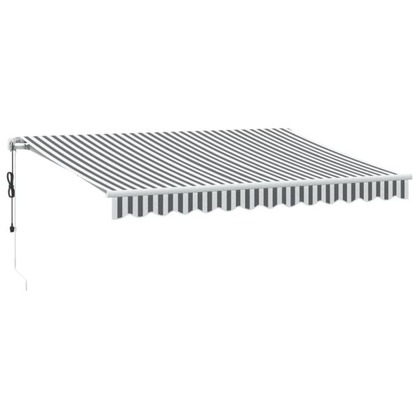 Автоматично прибираща се тента с LED антрацит и бял 350x250 см