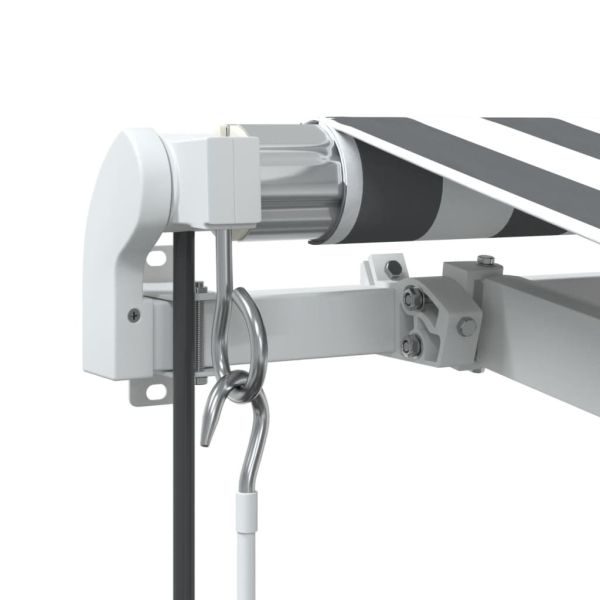 Автоматично прибираща се тента с LED антрацит и бял 350x250 см