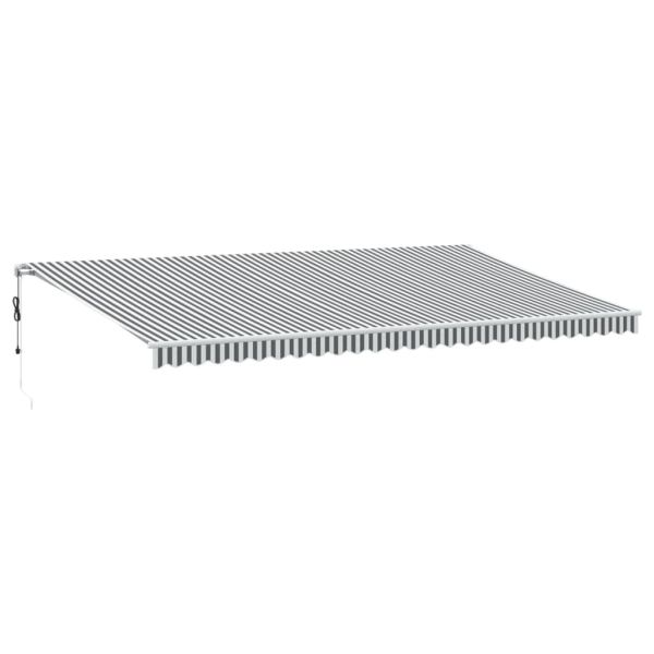 Автоматично прибираща се тента с LED антрацит и бял 600x350 см
