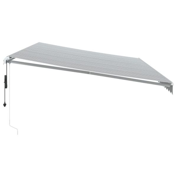 Автоматично прибираща се тента с LED антрацит и бял 600x350 см