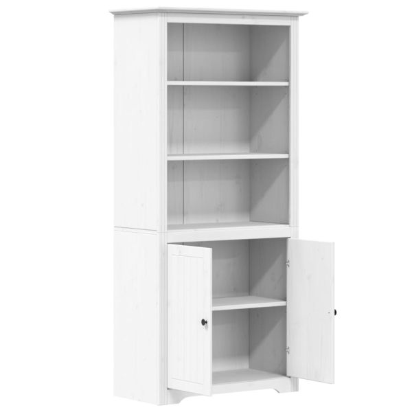 Етажерка за книги BODO бяла 82x40x173 см бор масив