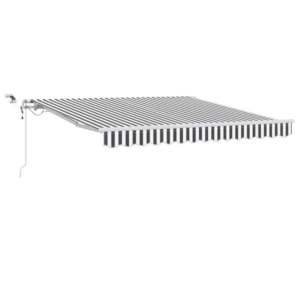 Автоматично прибираща се тента с LED антрацит и бял 300x250 см