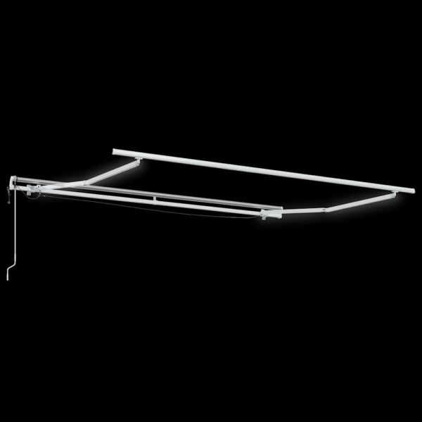 Автоматично прибираща се тента с LED, кафяв, 300x250 см