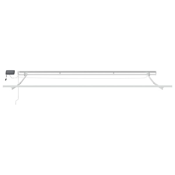 Ръчно прибираща се тента с LED, бордо, 500x300 см