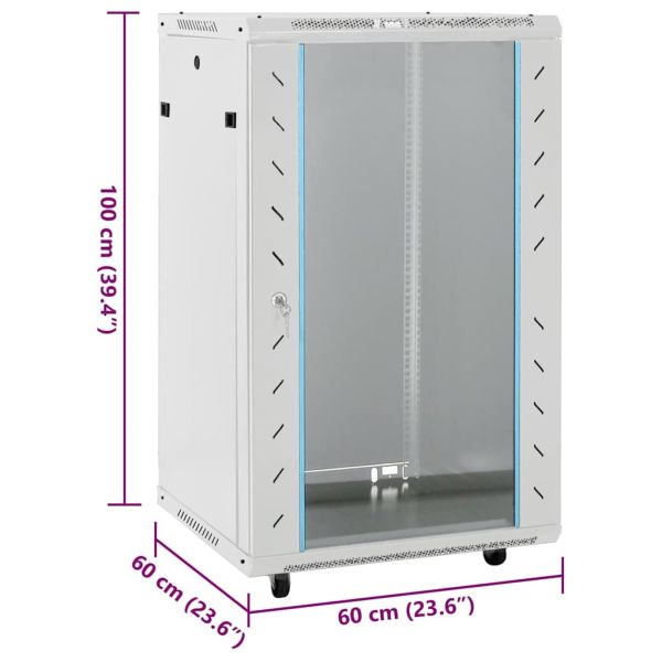 18U Сървърен шкаф с въртящи се крака 19" IP20 60x60x100 см