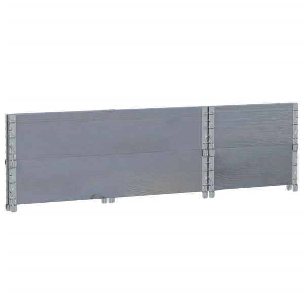 Градинска кашпа, сив, 100x50 см, борова дървесина масив