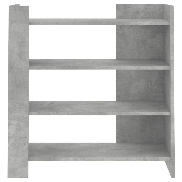Сайдборд, бетонно сив, 73,5x35x75 см, инженерно дърво