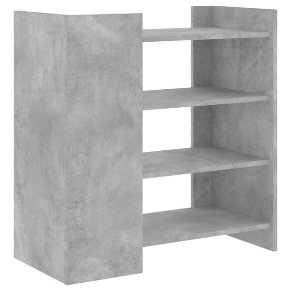 Сайдборд, бетонно сив, 73,5x35x75 см, инженерно дърво
