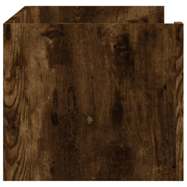 Стенен рафт, опушен дъб, 100x35x30,5 см, инженерно дърво