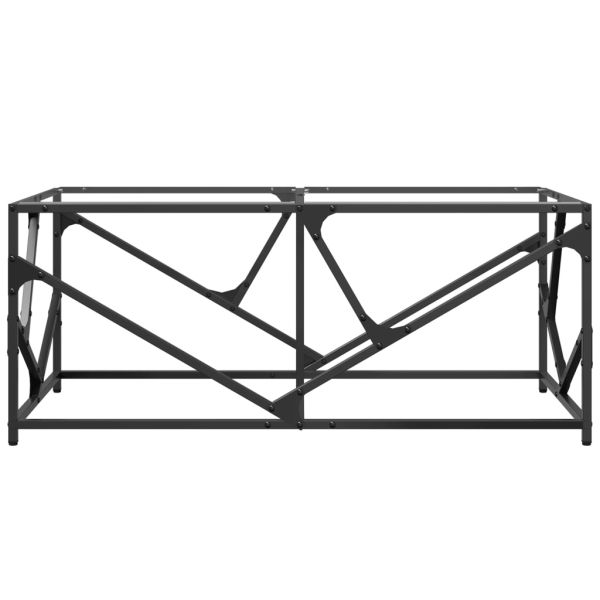 Маса за кафе с прозрачен стъклен плот 98,5x50x41 см стомана