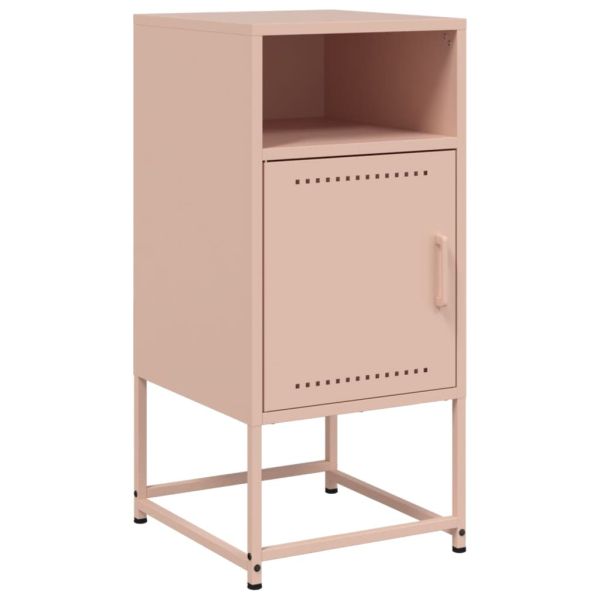 Нощни шкафчета 2 бр розов 36x39x78 см стомана