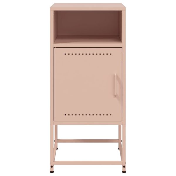 Нощни шкафчета 2 бр розов 36x39x78 см стомана