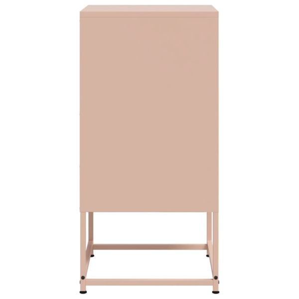 Нощни шкафчета 2 бр розов 36x39x78 см стомана