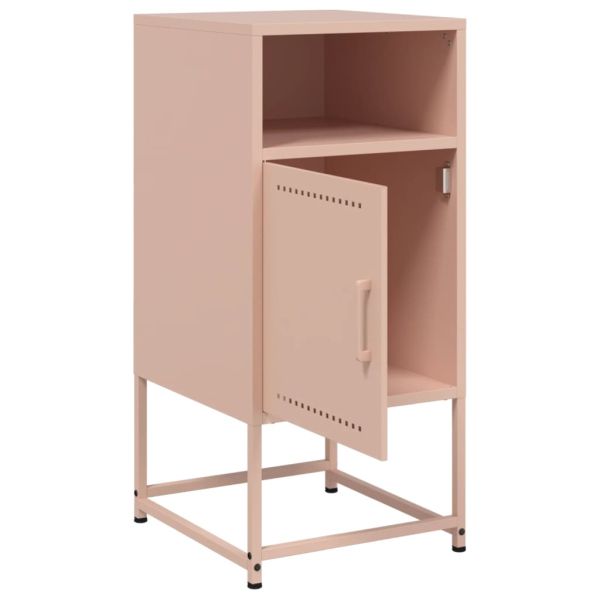 Нощни шкафчета 2 бр розов 36x39x78 см стомана
