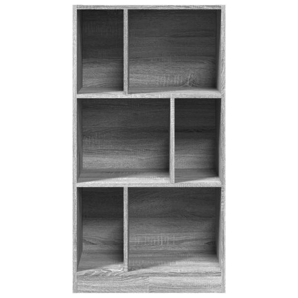 Библиотека, сив сонома, 57x28,5x107,5 см, инженерно дърво