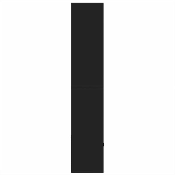 Библиотека черна 70x36x189 см инженерно дърво