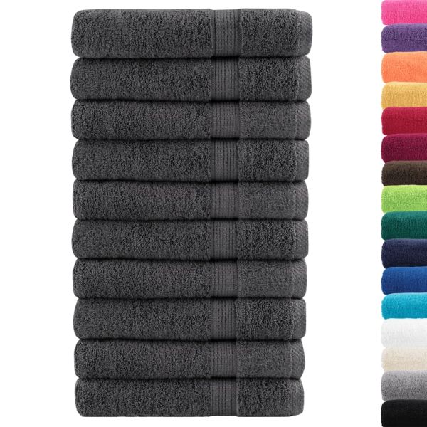 Премиум сауна кърпи SOLUND 10 бр антрацит 80x200 см 600 gsm